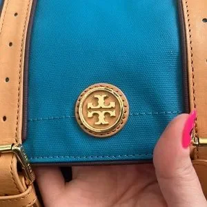 Tory Burch | Bags | Tory Burch Blue Brushed Canvas Leather  display picture 1
